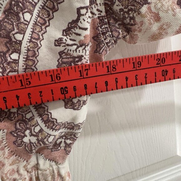 Free People Marci Printed Coverall Utility Jumpsuit, Ivory Multicolor, Xsmall Xs - Picture 11 of 11